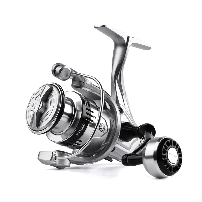 Trolling Reel - Mulinello da Pesca in Metallo Argento,